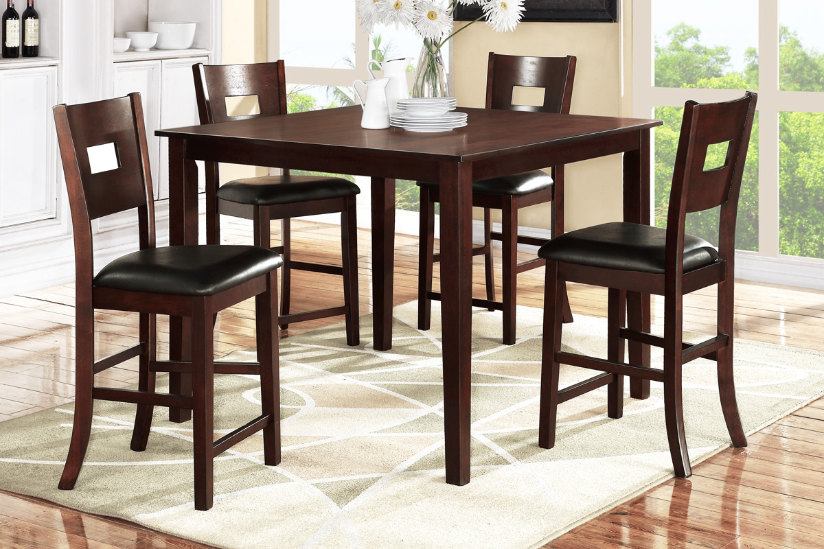 Counter Height Wood Dining Set F2115 Furniture Mattress Los 5pcs Dining Set Counter Height 002345
