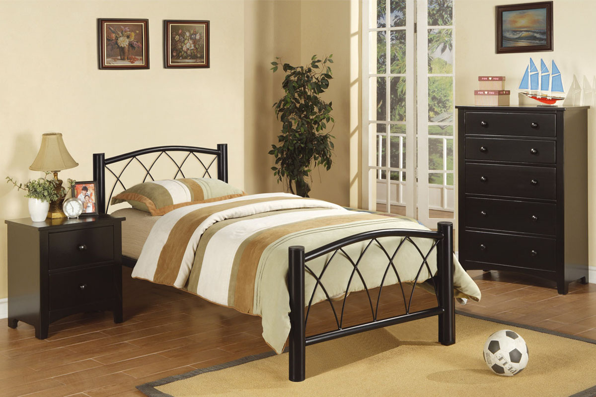 Twin Metal Bed F9016
